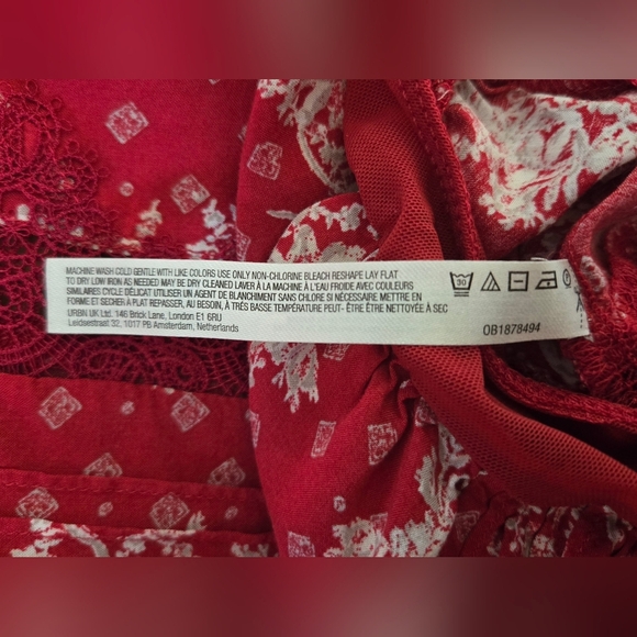 Free People After Hours Bodysuit in Red Size Small - Picture 10 of 10